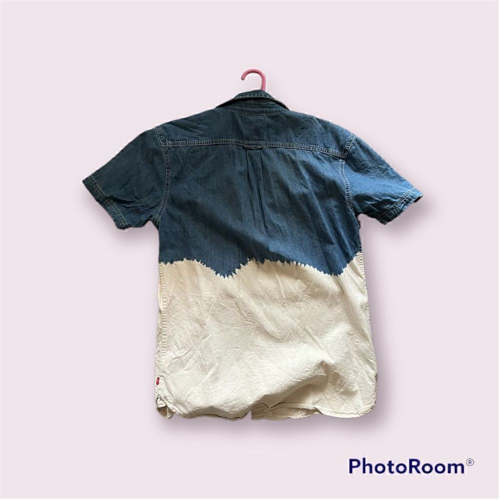 Levis Blue/ White Denim Acid Wash - Picture 2 of 6